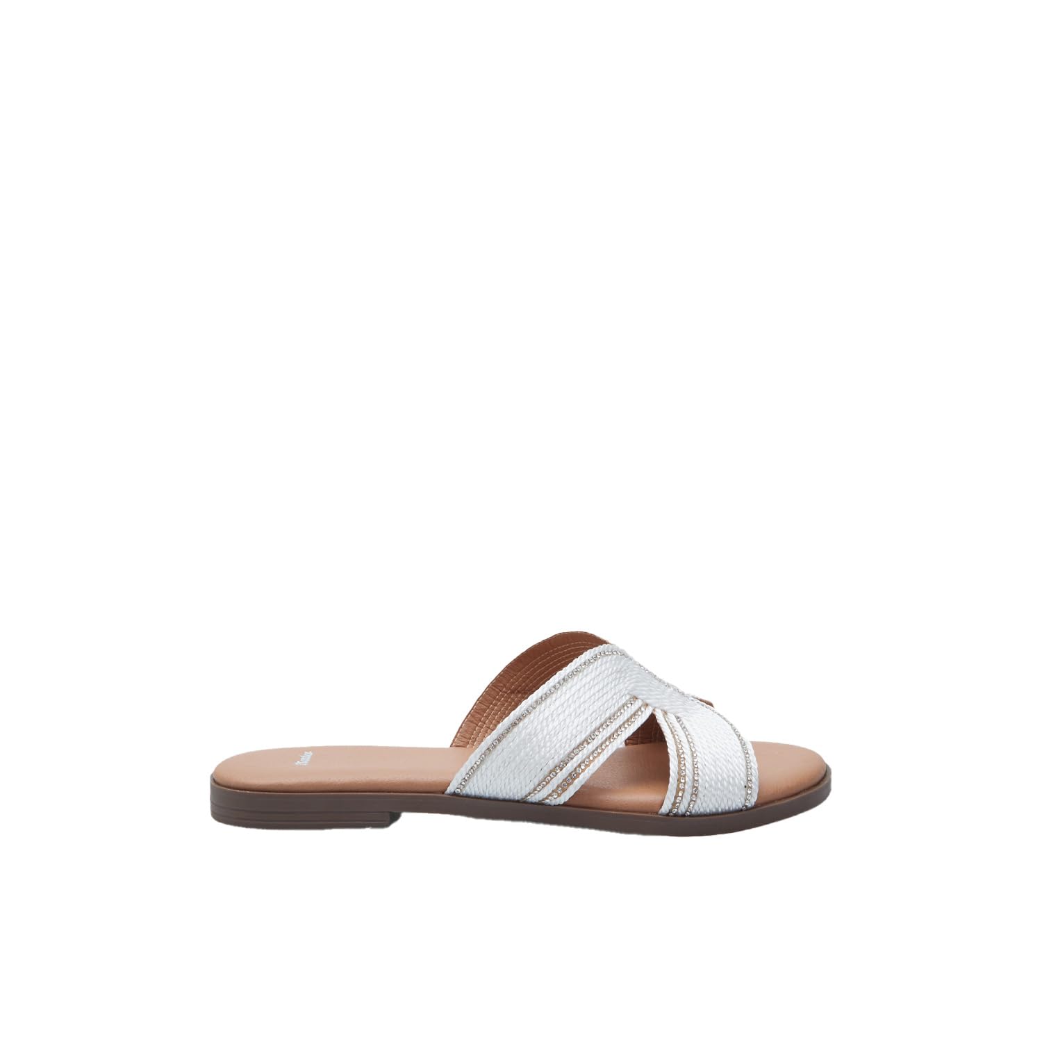 Bata Sandales Femme Mules Tressées Strass Été Chic