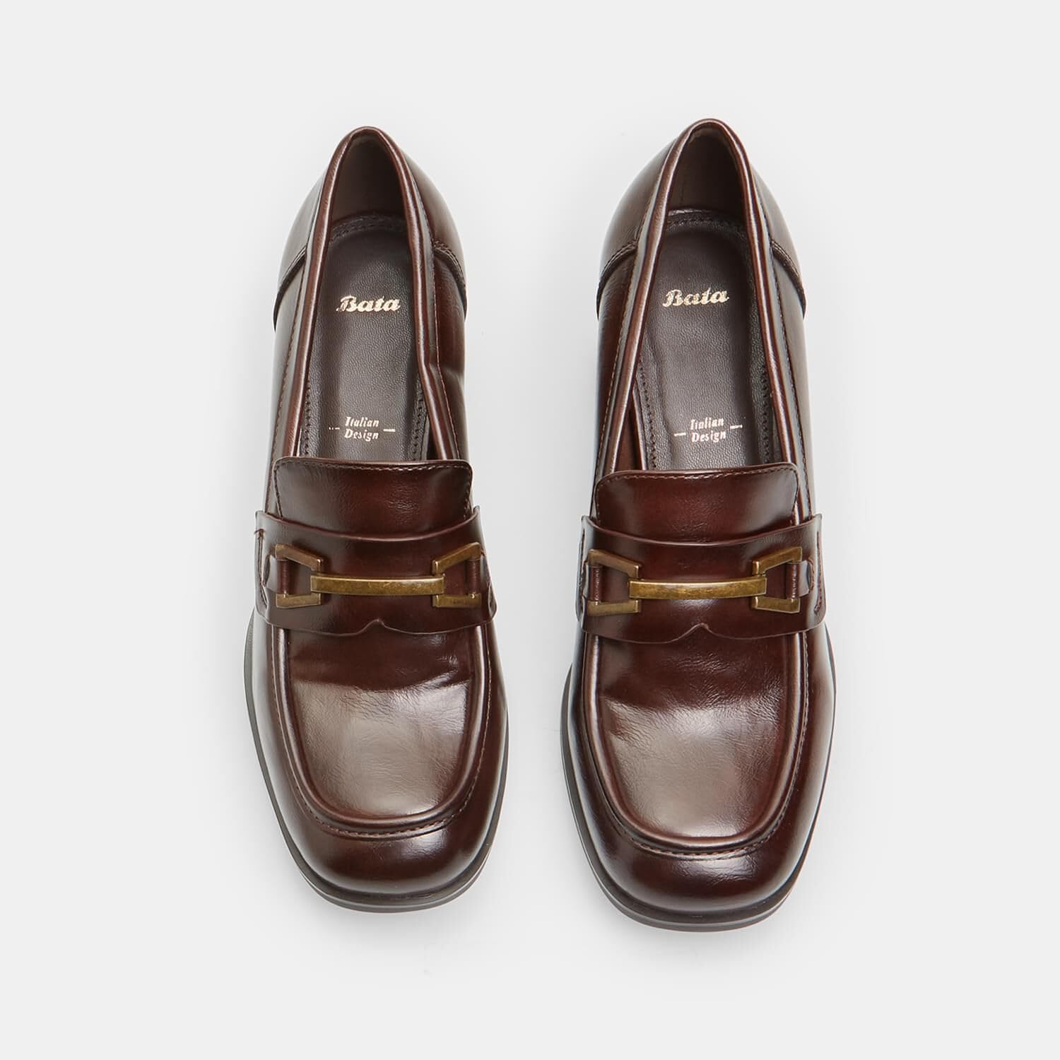 Bata Mocassins à talon femme mocassins confort ville