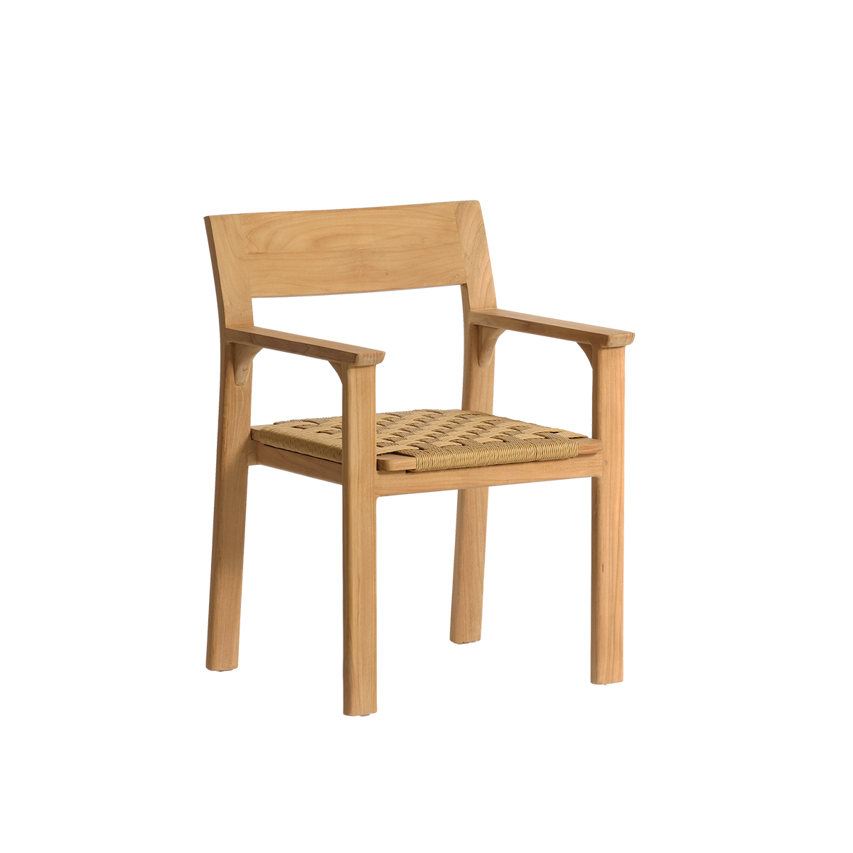 Berah Getah Piana fauteuil de jardin en teck et rotin