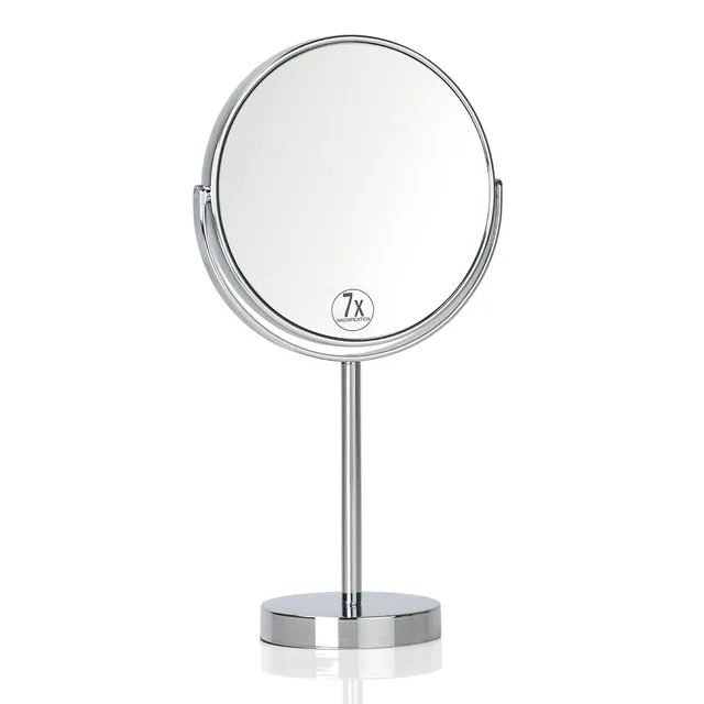 Andrea House Baño miroir grossissant x7 métal argenté