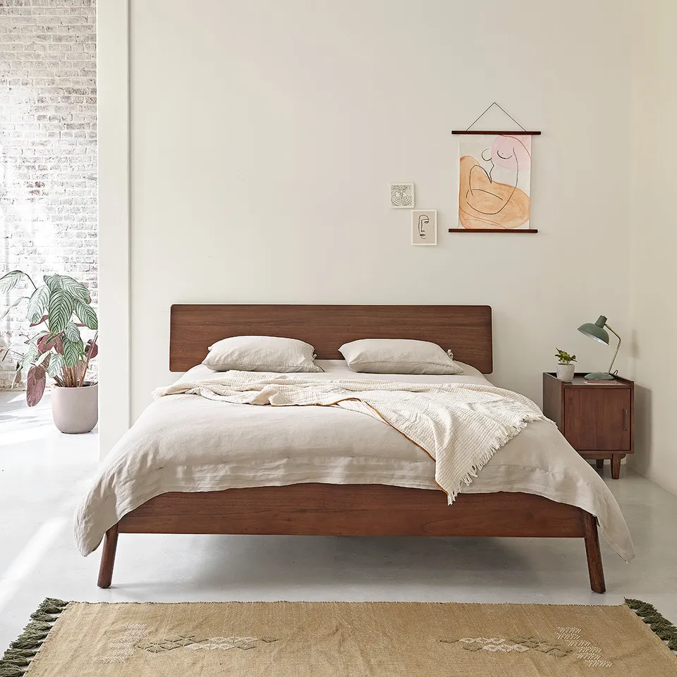 Berah Getah VINTAGE lit double mindi 160 avec sommier