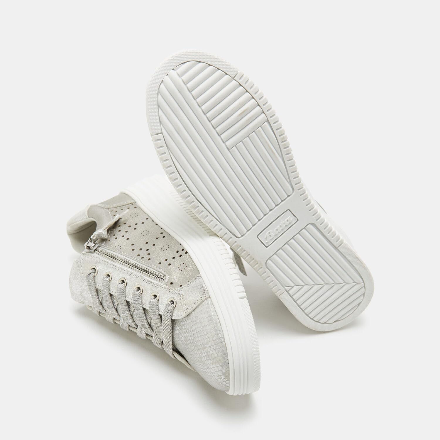 Bata Sneakers femme perforées zip latéral 36 EU