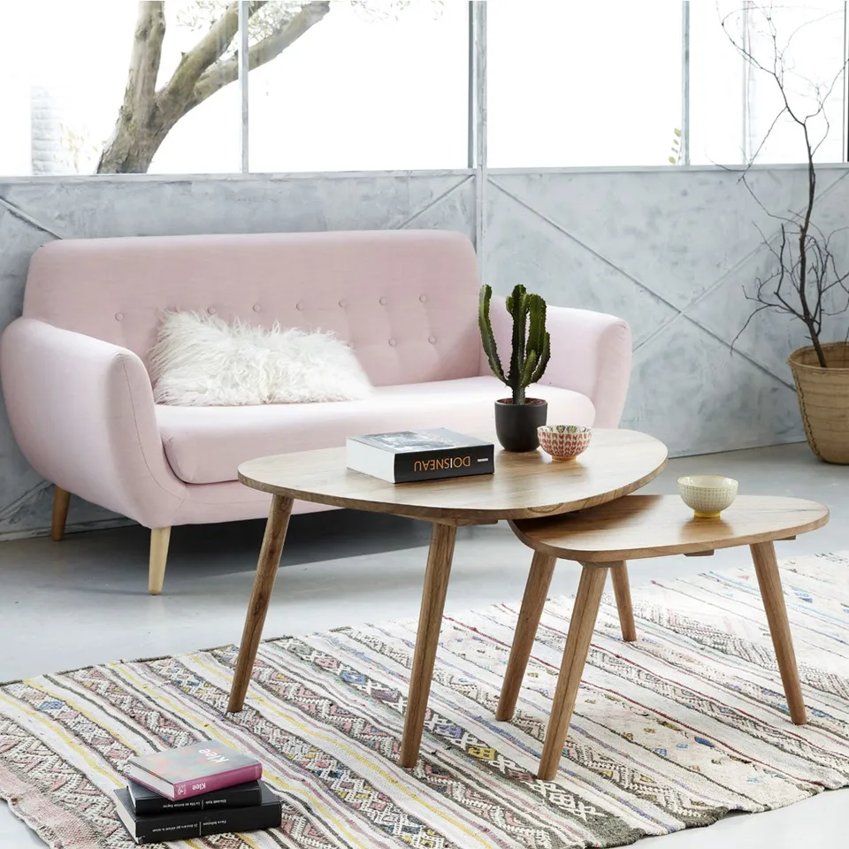 Berah Getah ODDA lot 2 tables basses mindi galet