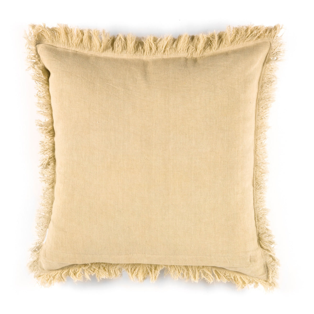 Andrea House coussin salon coton jaune