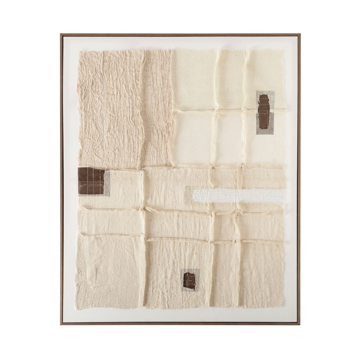 Andrea House Manaos tableau abstrait beige 80x100 cm
