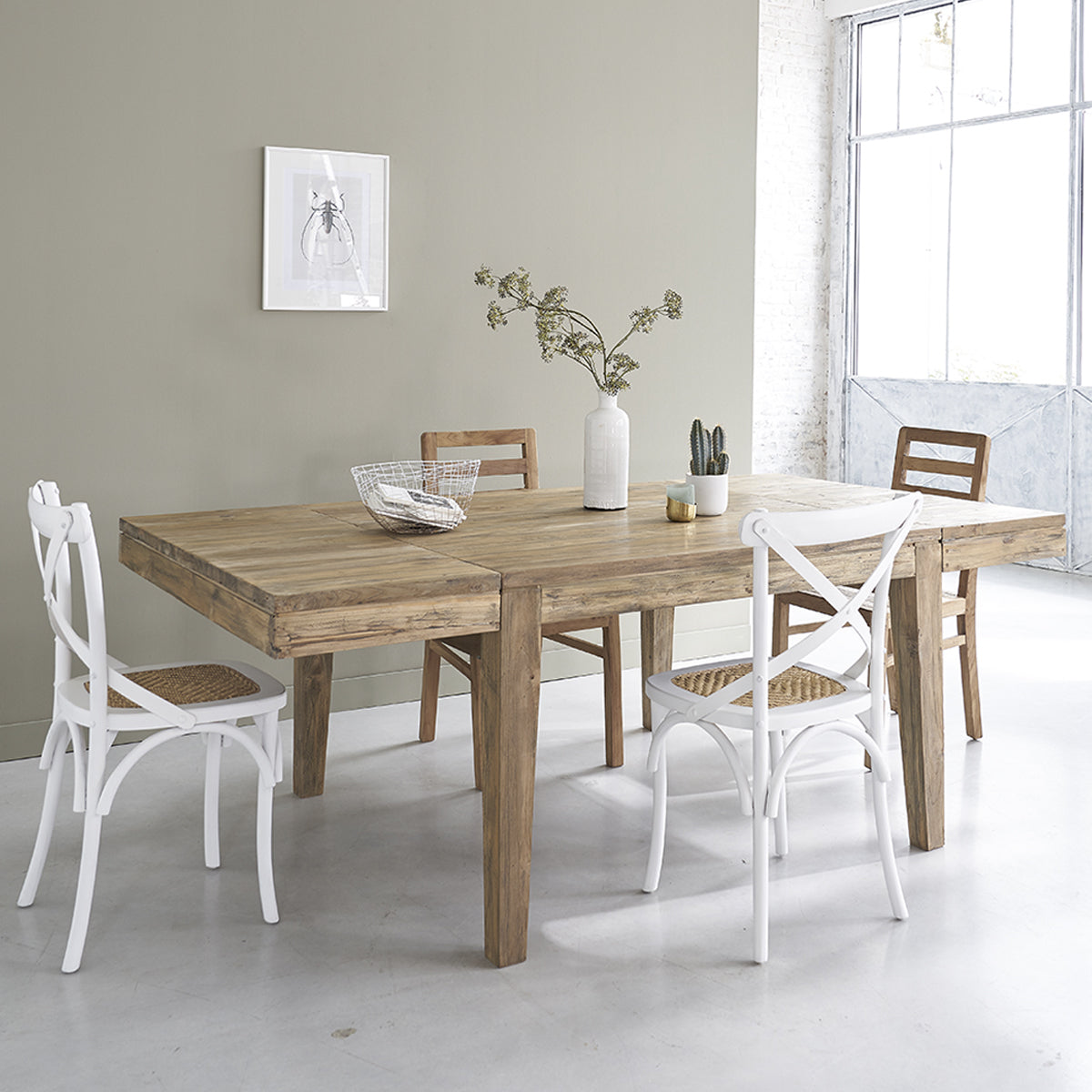 Berah Getah Cargo table extensible teck 10 personnes