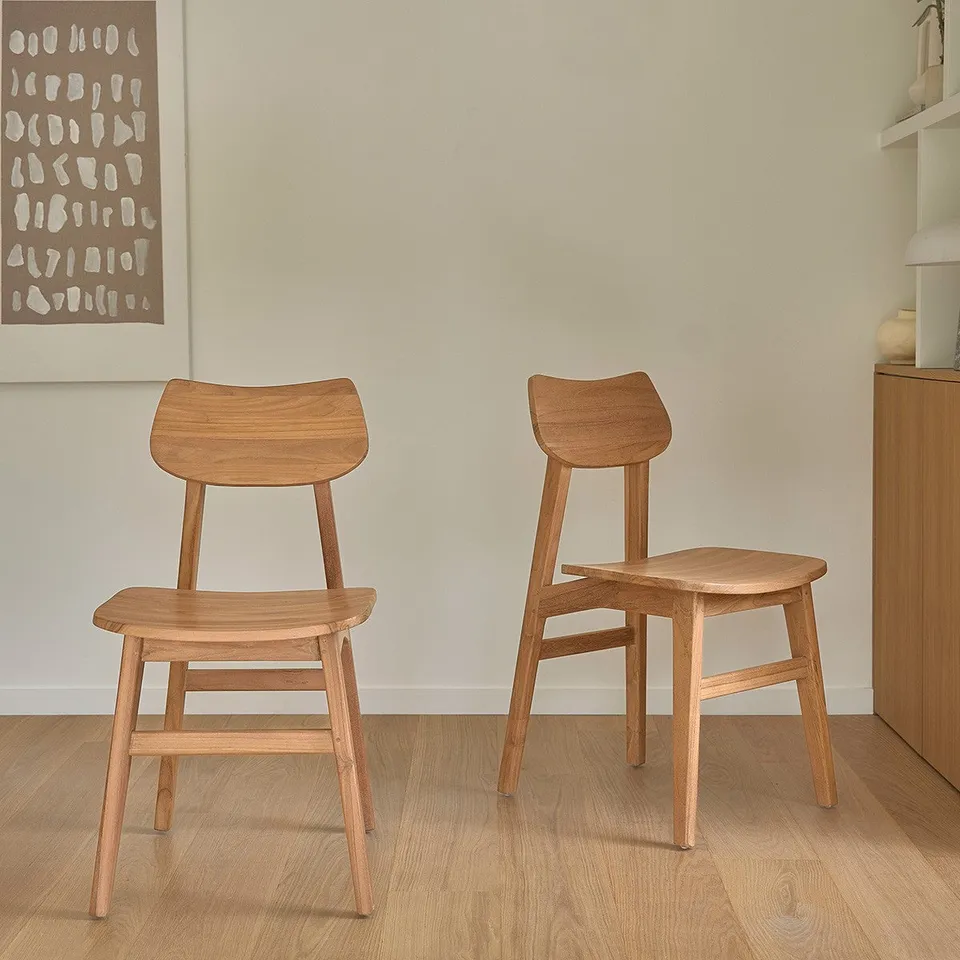 Berah Getah Adèle lot 2 chaises teck massif