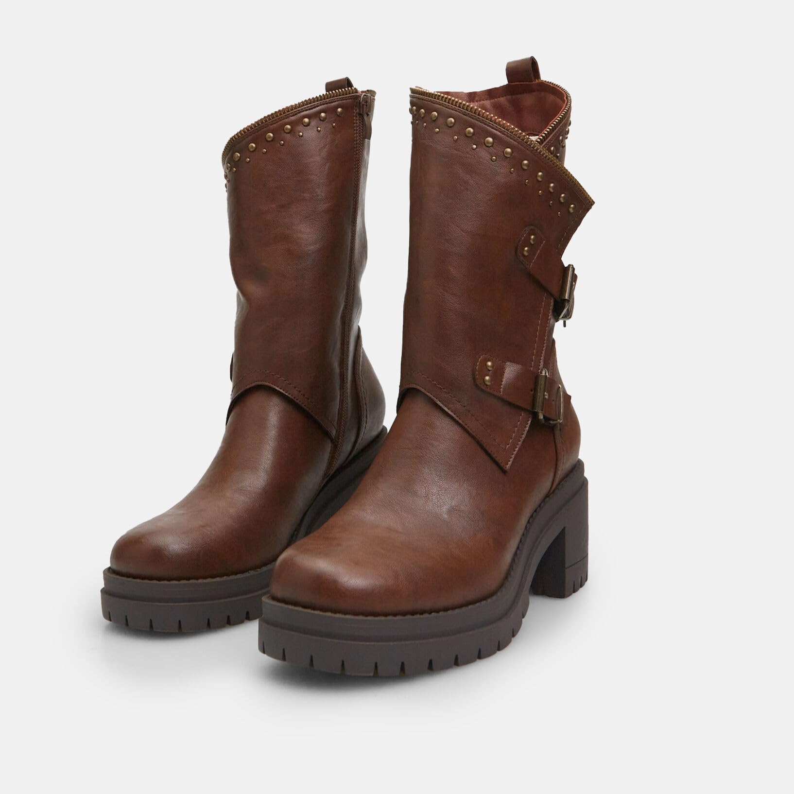 Bata Bottes motard femme à talon hiver confort