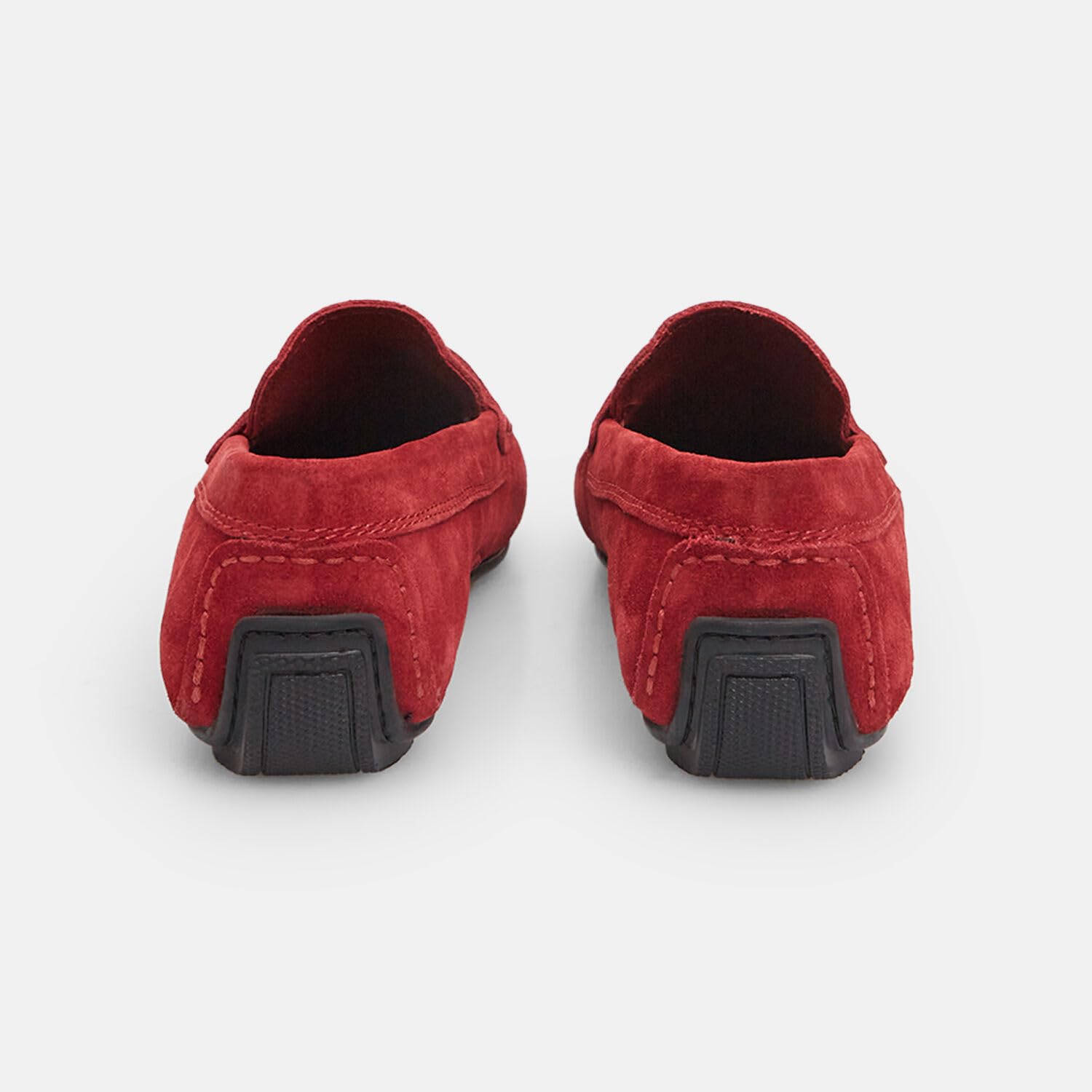 Bata Mocassins Homme suédine rouges confort cuir