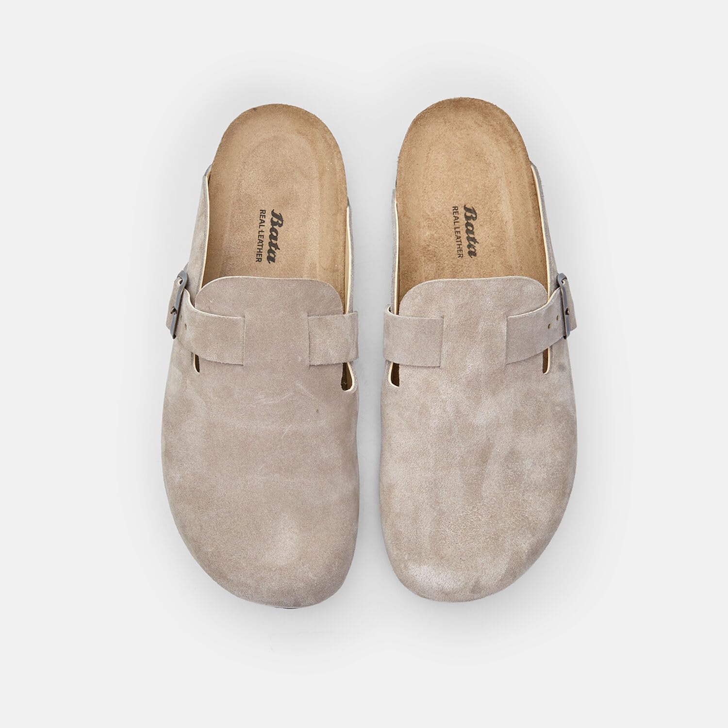 Bata Sandales mules homme suède confortables
