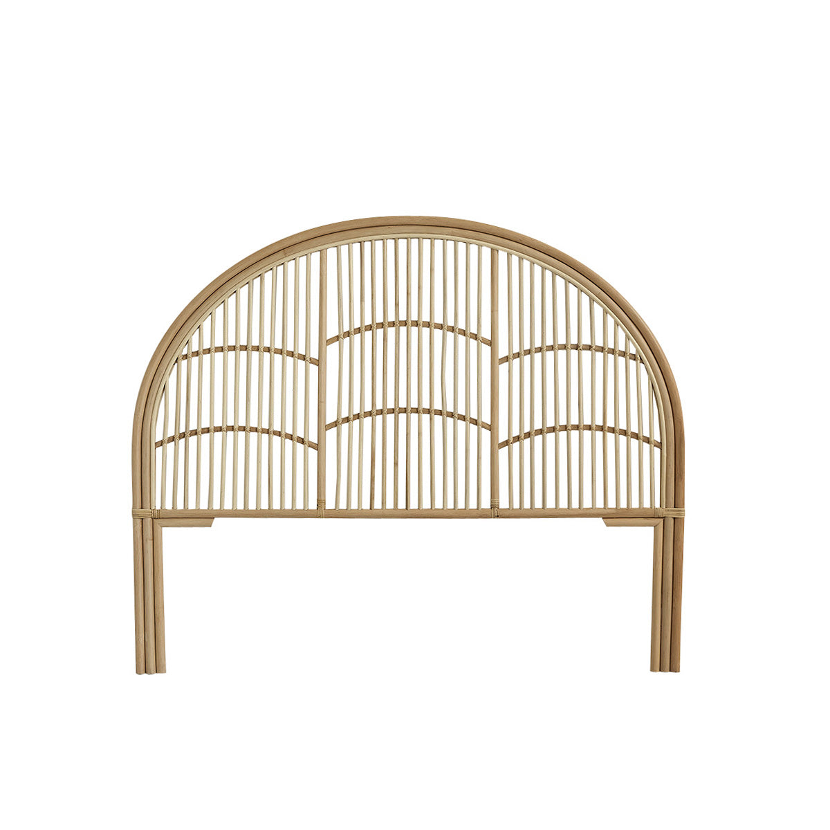 Berah Getah Boho tête de lit rotin 140 cm demi-lune