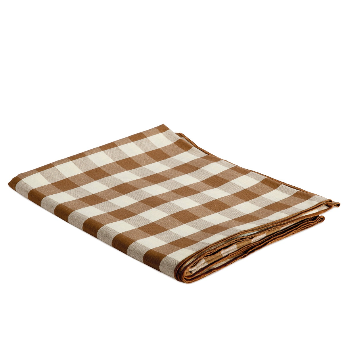 Andrea House Cocina y Mesa nappe marron lin vichy 240 cm