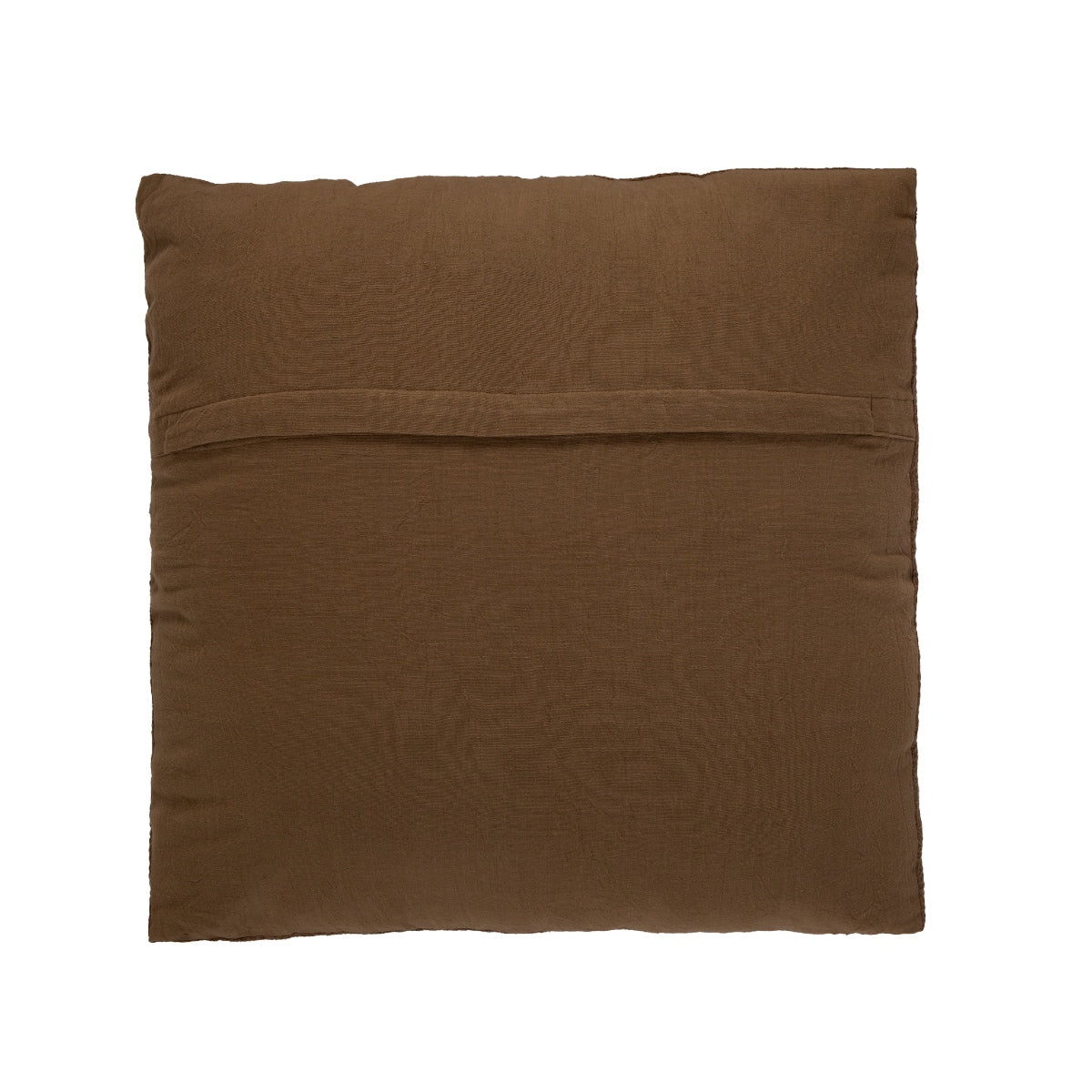 Andrea House Textil Coussin coton Waffle marron 50x50