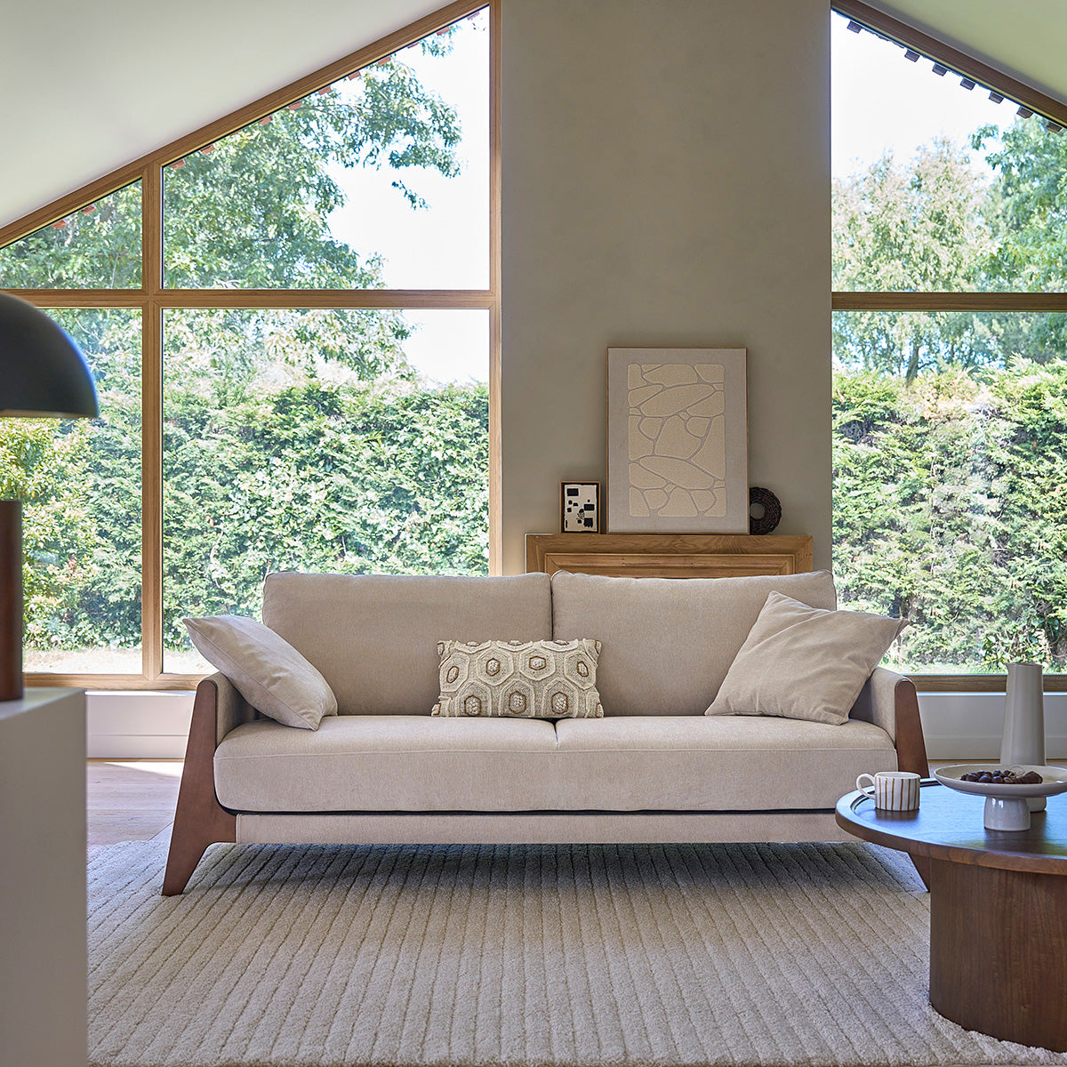 Berah Getah Ondine canapé 3 places velours beige chiné