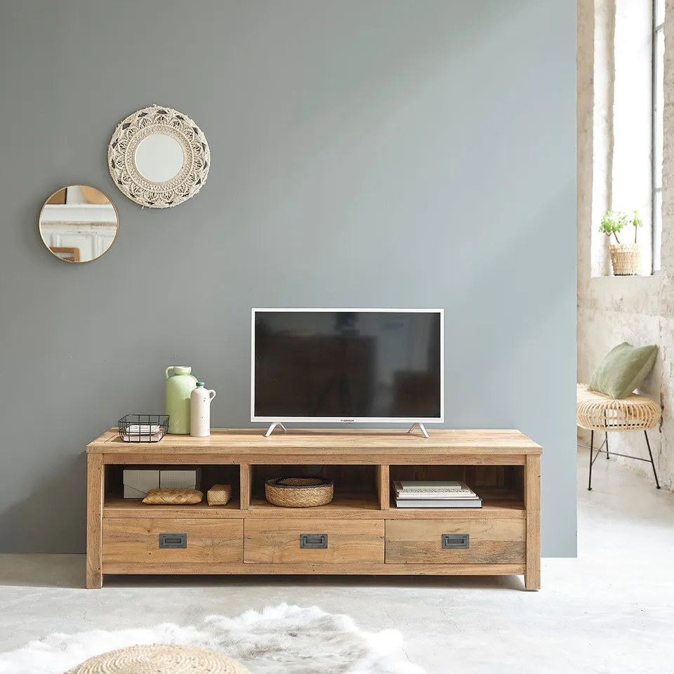Berah Getah Cargo meuble TV teck recyclé 160 cm