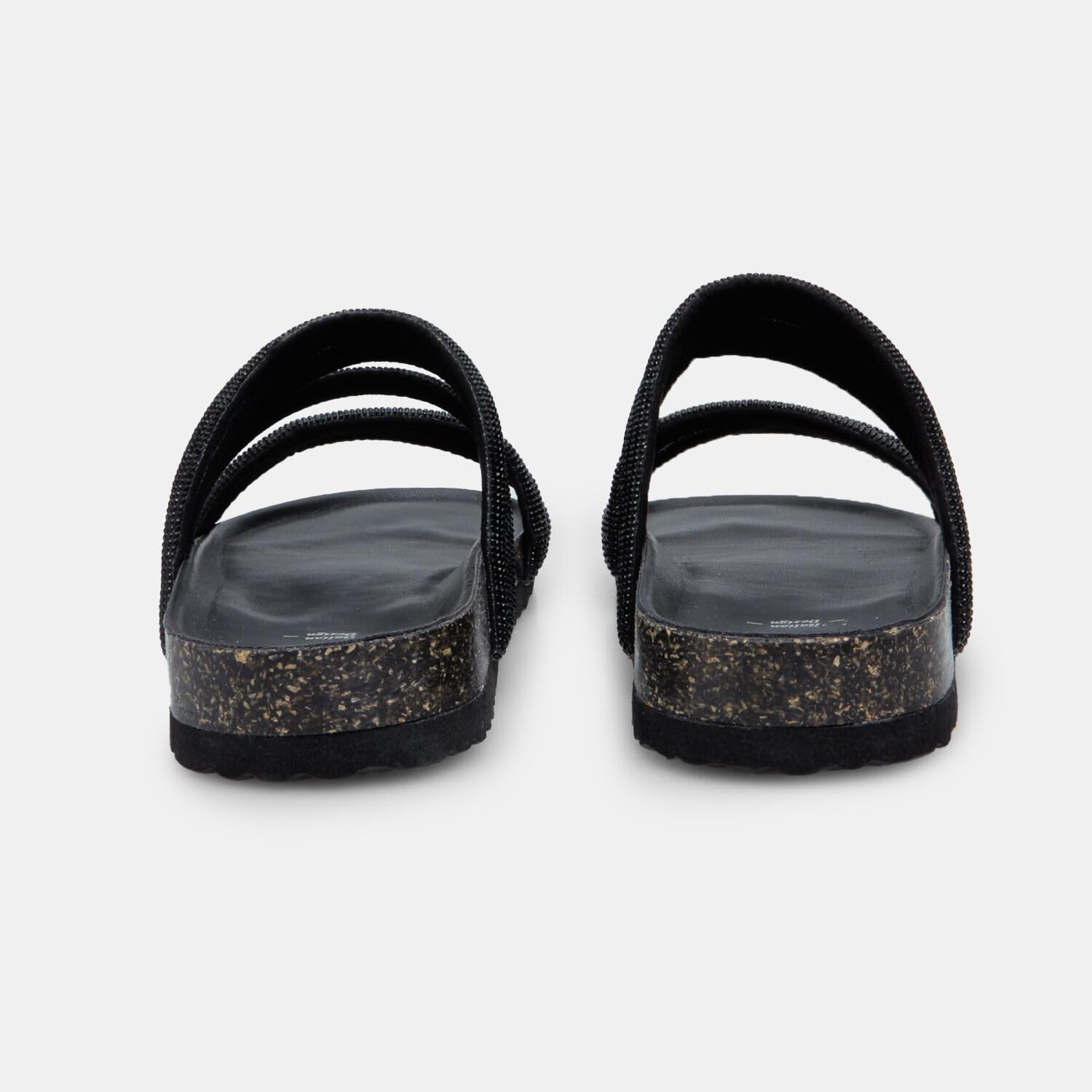 Bata Sandales Mules femme double bande plates