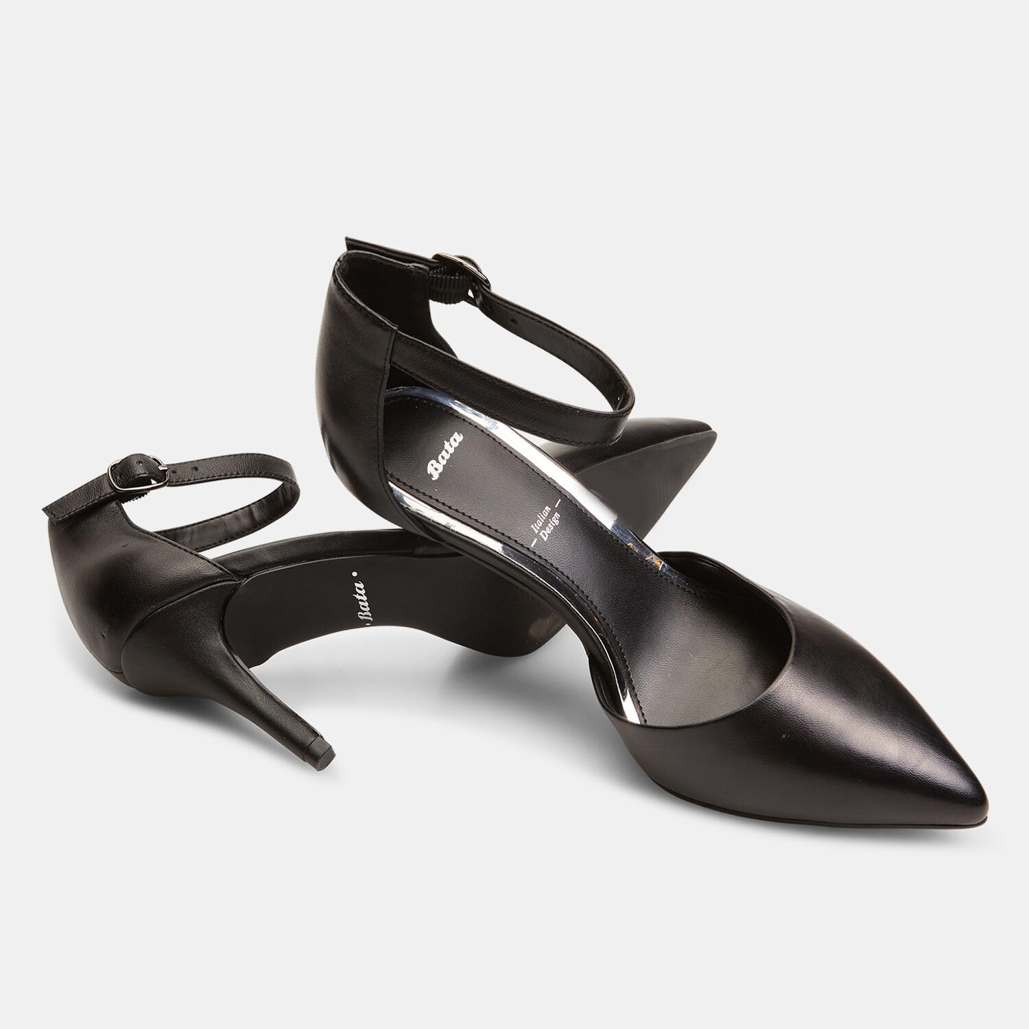 Bata escarpins femme cuir à bride talons