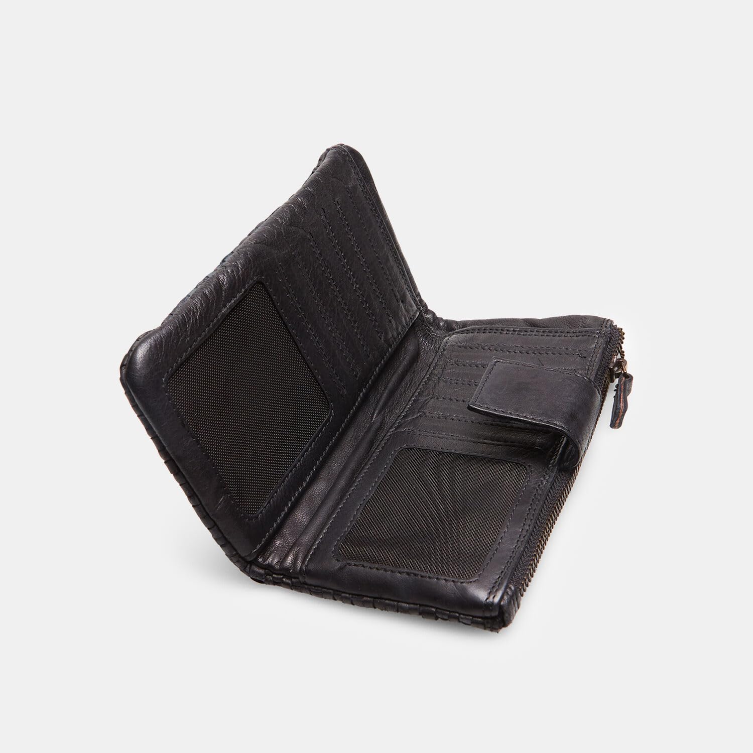Bata Portefeuilles portefeuille cuir tressé femme Noir