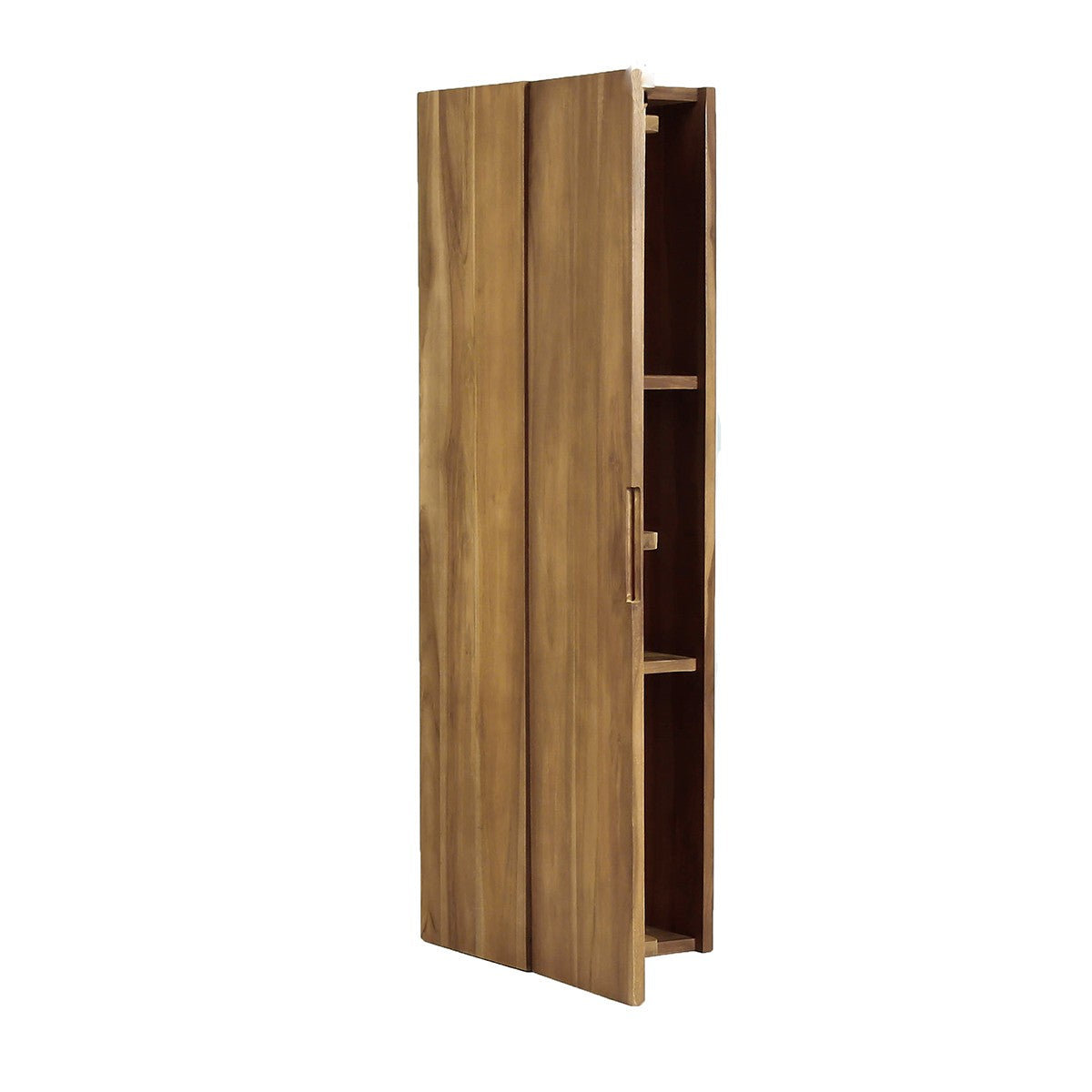 Berah Getah colonne salle de bain teck 120 cm suspendue