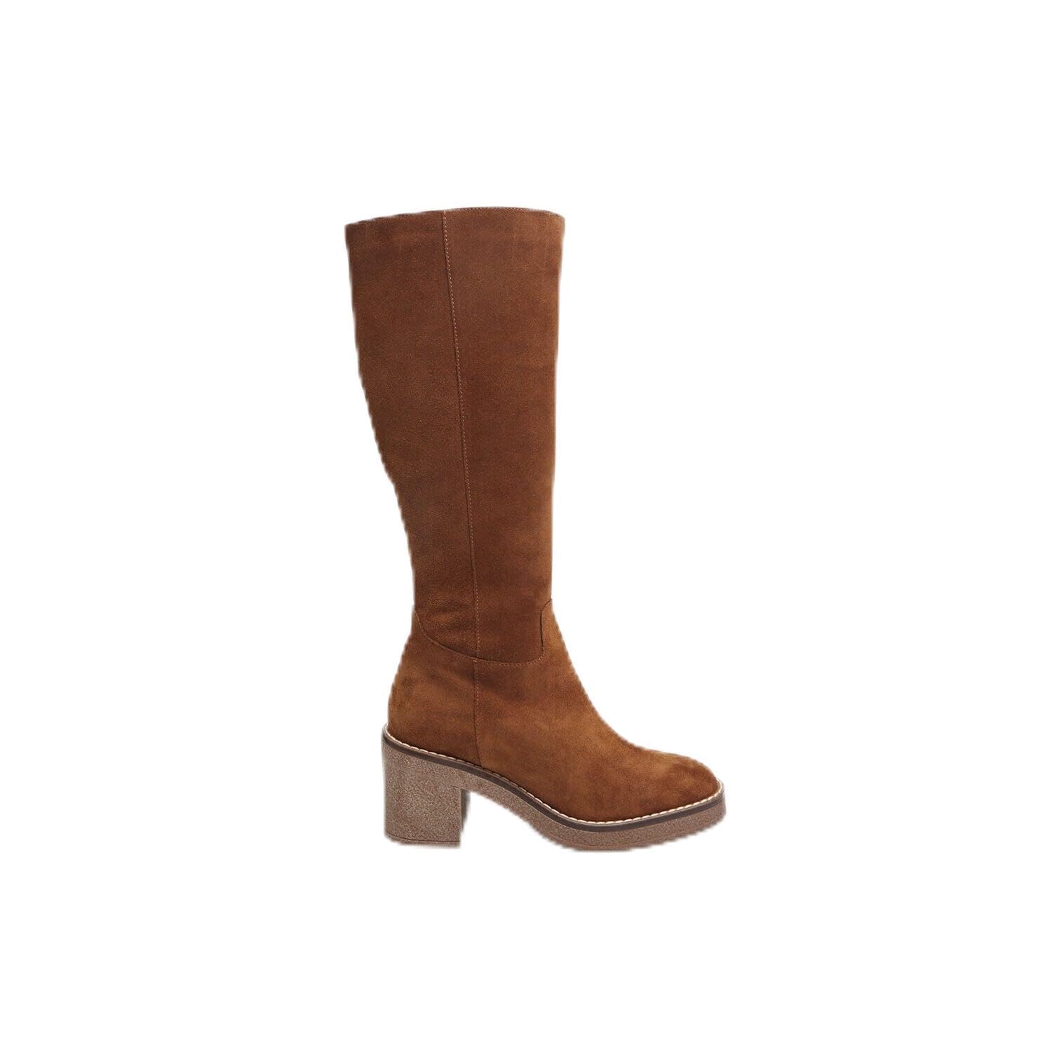 Bata Bottes Femme Cuir Velours Talon 8 cm