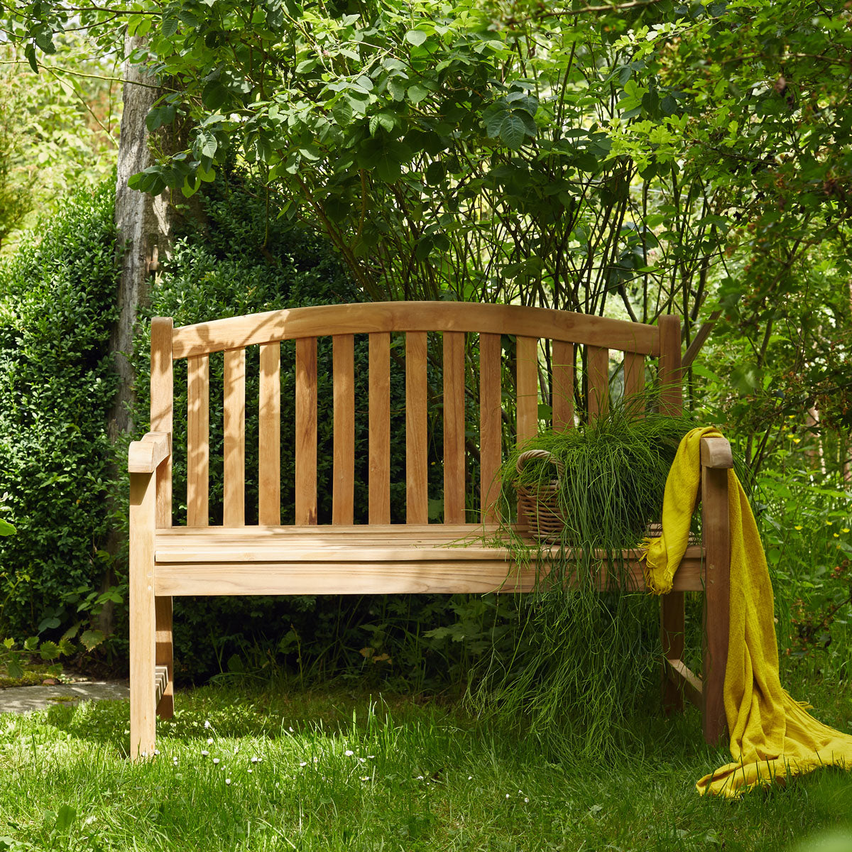 Berah Getah MIDLAND banc jardin teck massif 2 places