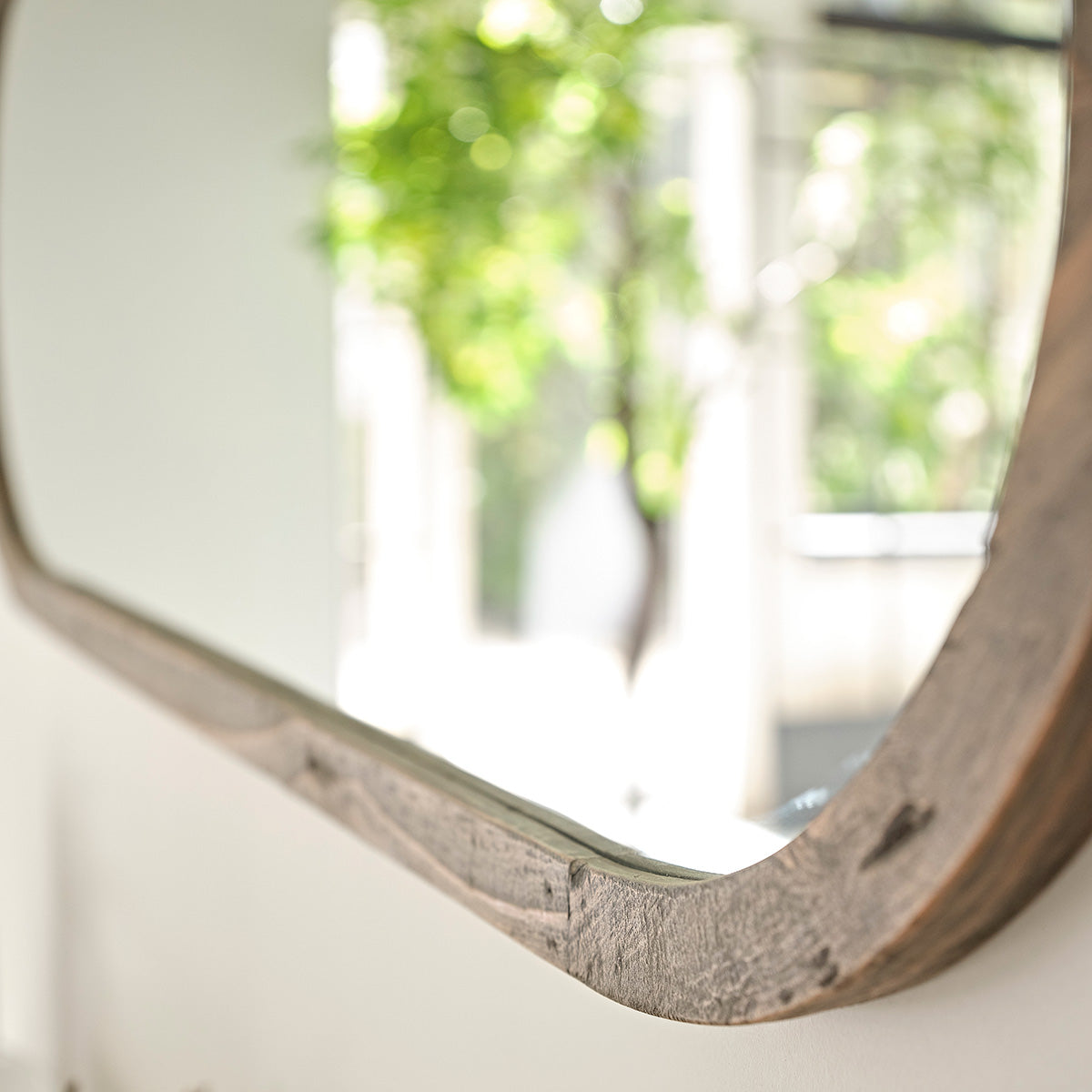 Berah Getah Sezanne Miroir ovale bois recyclé 140x50 cm