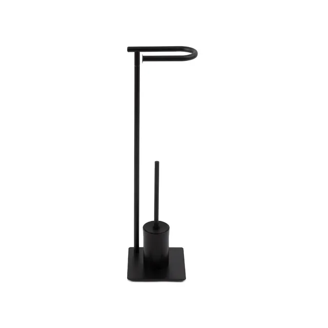 Andrea House Baño porte-papier sur pied noir mat brosse