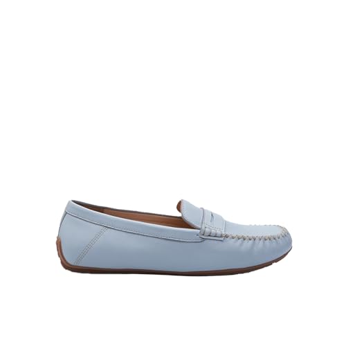 Bata Mocassins Femme Cuir Bleu Confortables