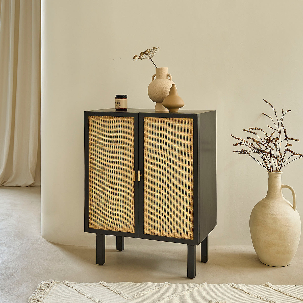 Berah Getah Blaise buffet manguier noir cannage 68 cm