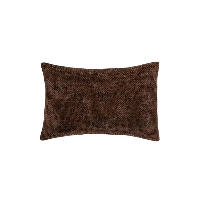 Andrea House Textil coussin déco chenille marron 40x60