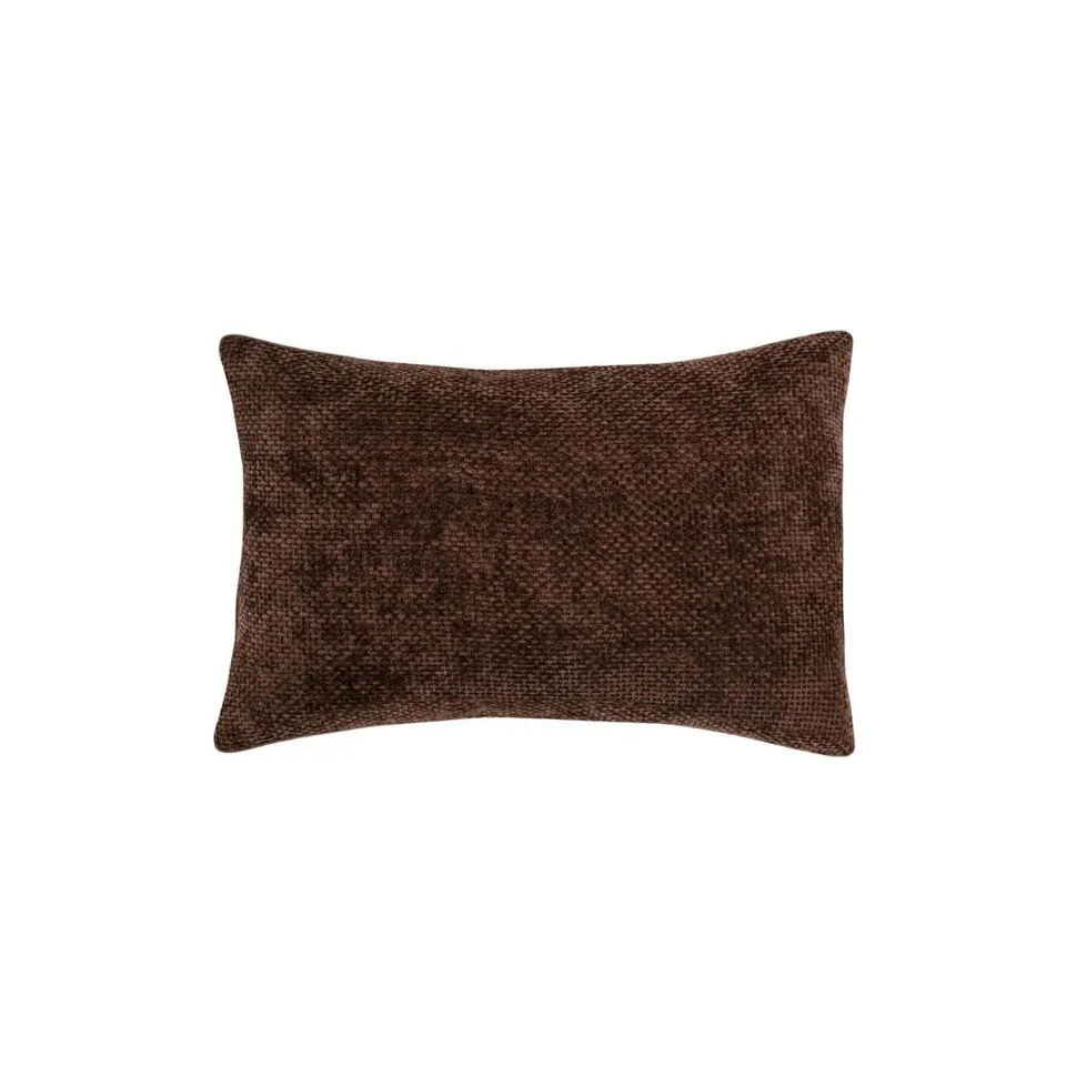 Andrea House Textil coussin déco chenille marron 40x60
