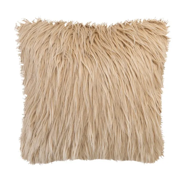 Andrea House coussin poils beige 50x50 carré