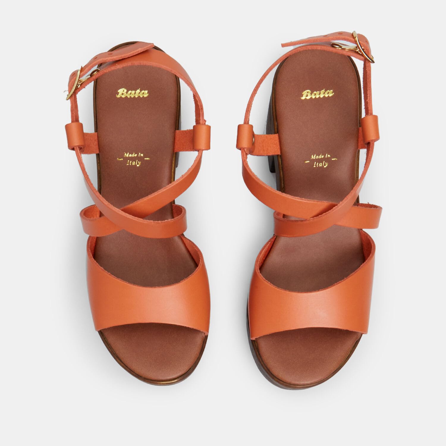 Bata Sandales Femme en Cuir Talon 8,5 cm
