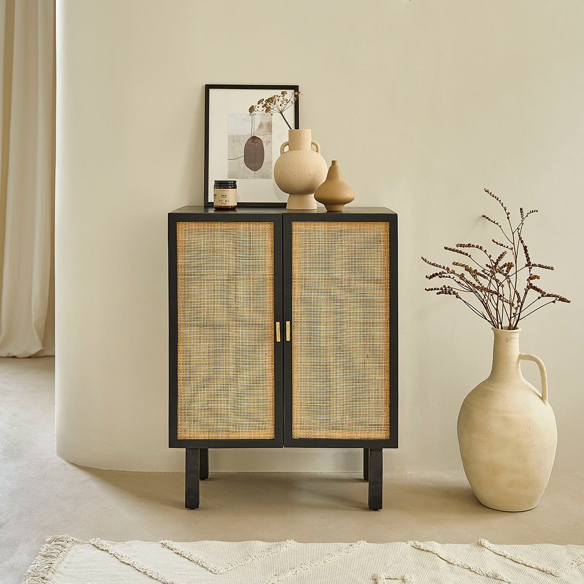 Berah Getah Blaise buffet manguier noir cannage 68 cm