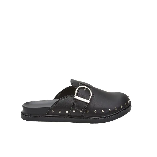 Bata Mocassins Femme Boucle Clous Noirs - Mocassins plats