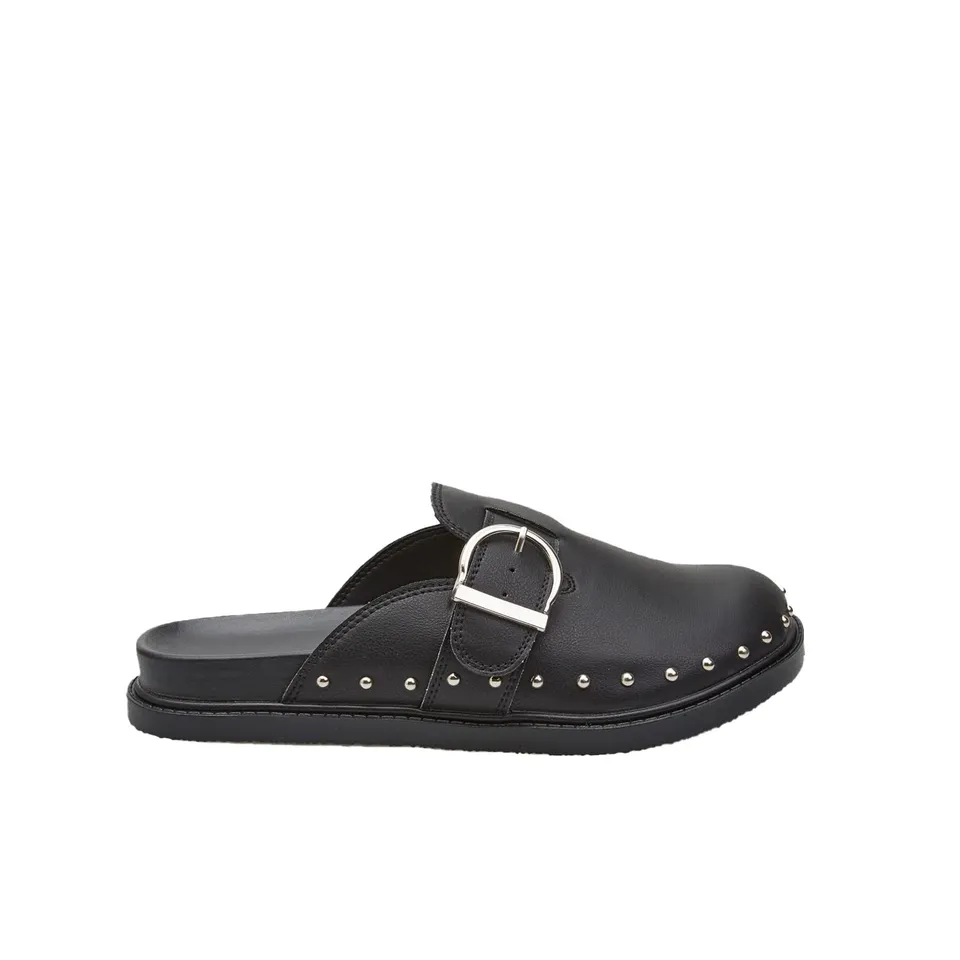 Bata Mocassins Femme Boucle Clous Noirs - Mocassins plats