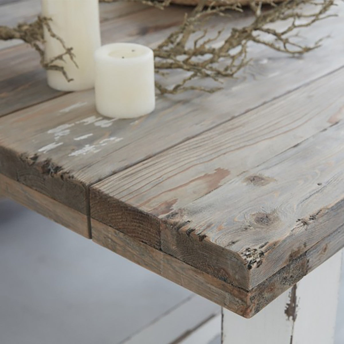 Berah Getah Atlantic table à manger bois recyclé 8 pers patinée