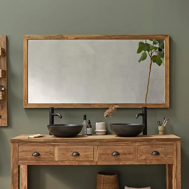 Berah Getah Austin miroir teck recyclé 160x80 cm
