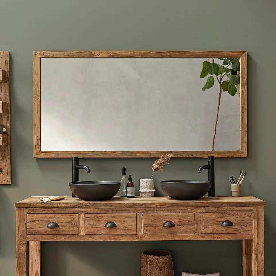 Berah Getah Austin miroir teck recyclé 160x80 cm