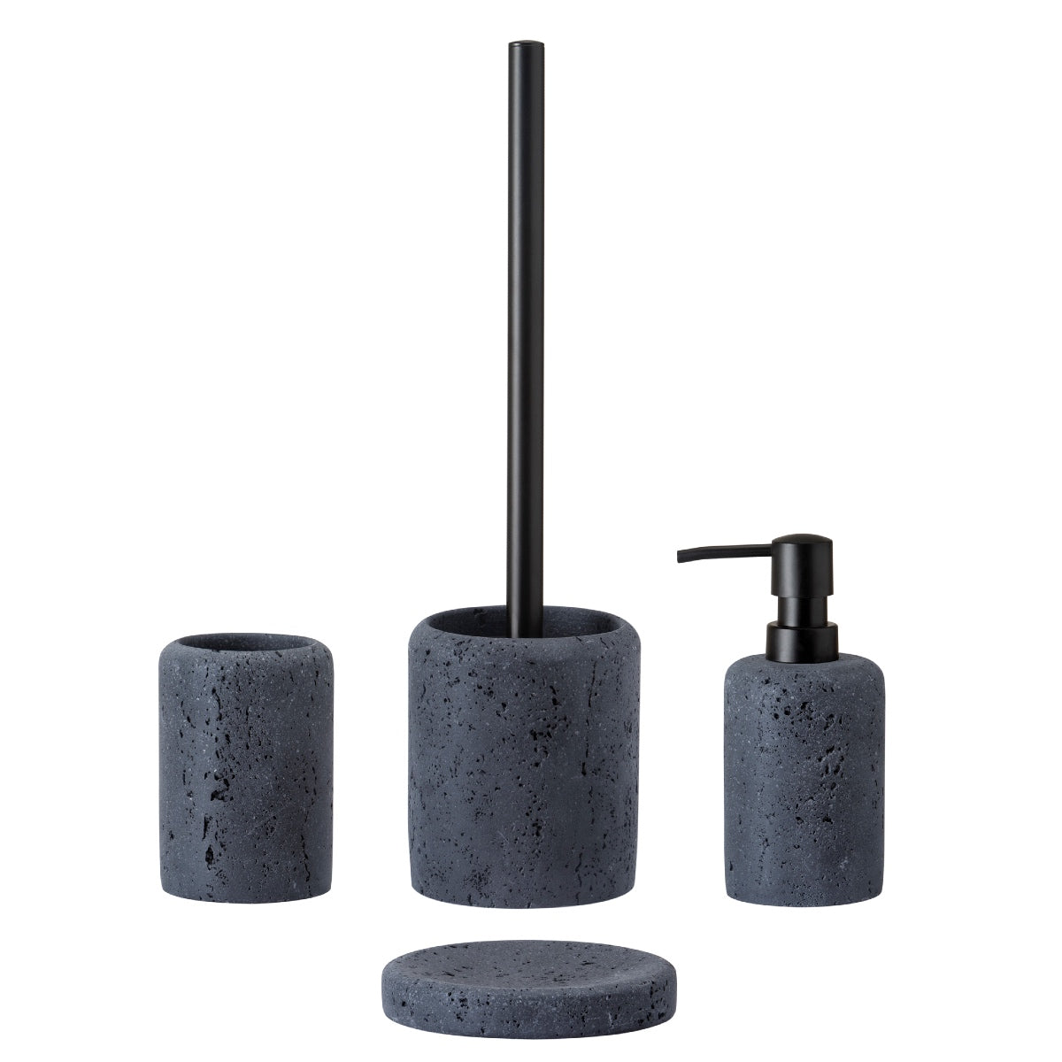 Andrea House gobelet salle de bain effet pierre gris