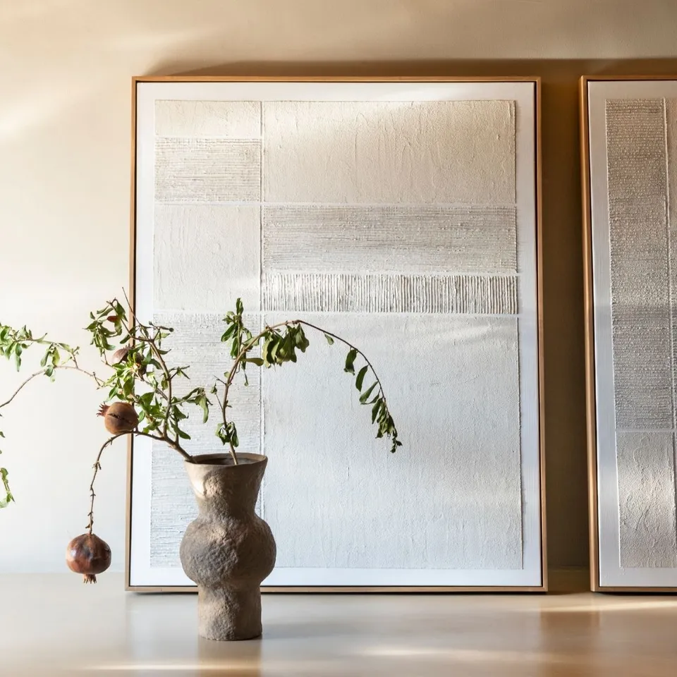 Andrea House Bergen tableau abstrait 80x100 cm neutre