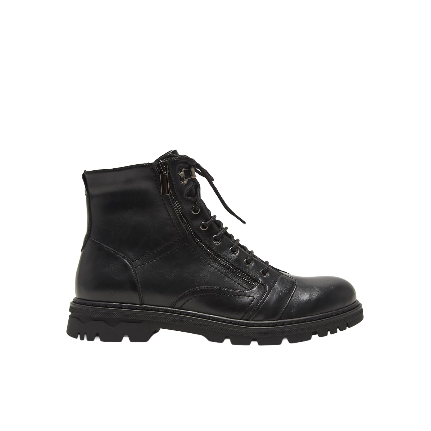 Bata Bottines homme cuir noir fermeture éclair latérale