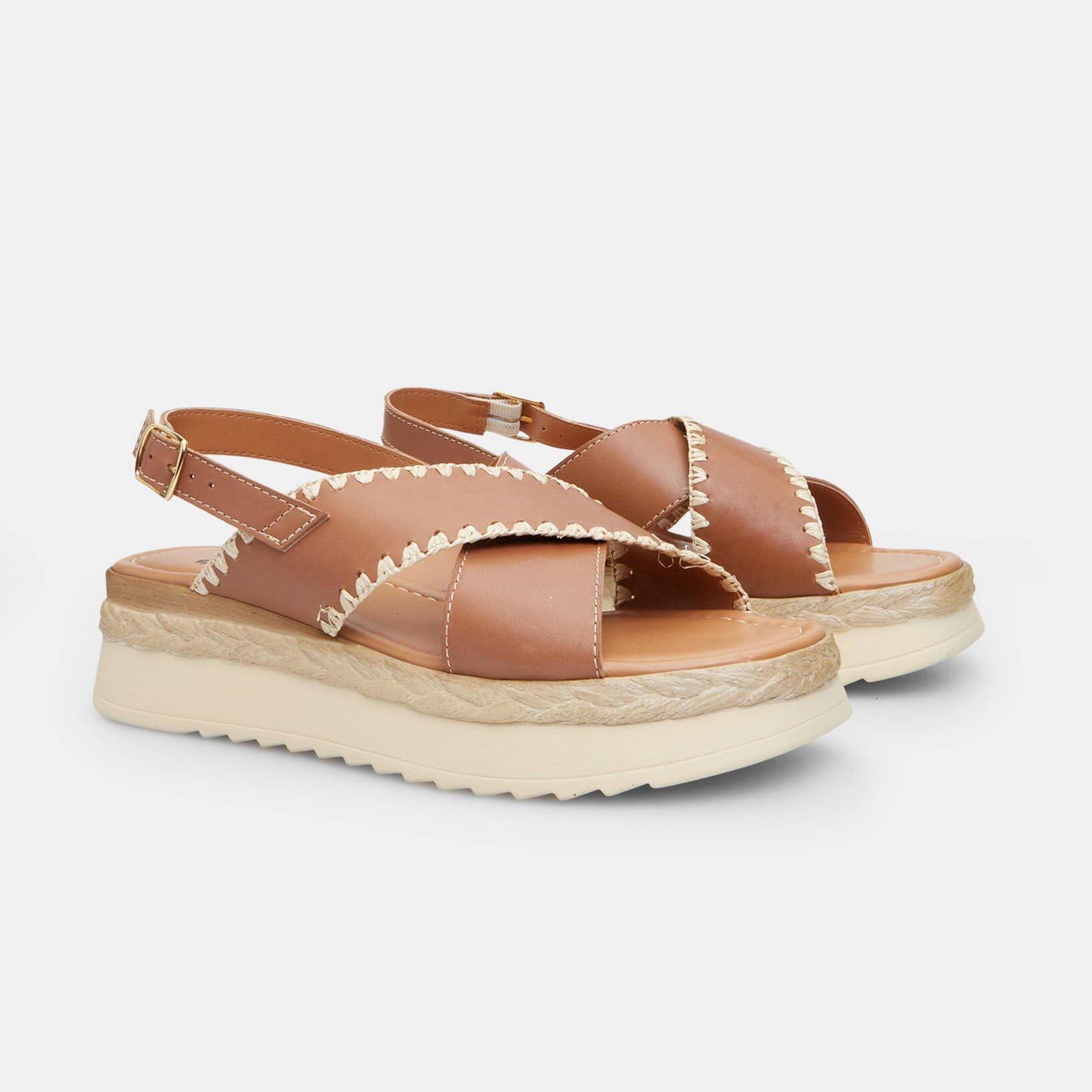 Bata Sandales femme cuir plateforme 3 cm confort