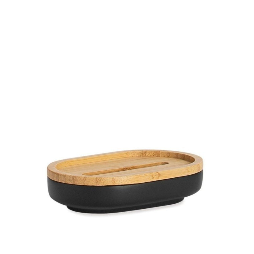 Andrea House Bain porte-savon bambou noir nordique