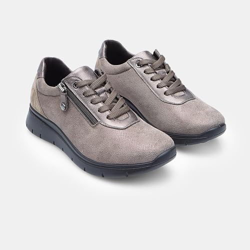 Bata Chaussures à lacets zippée femme confortable