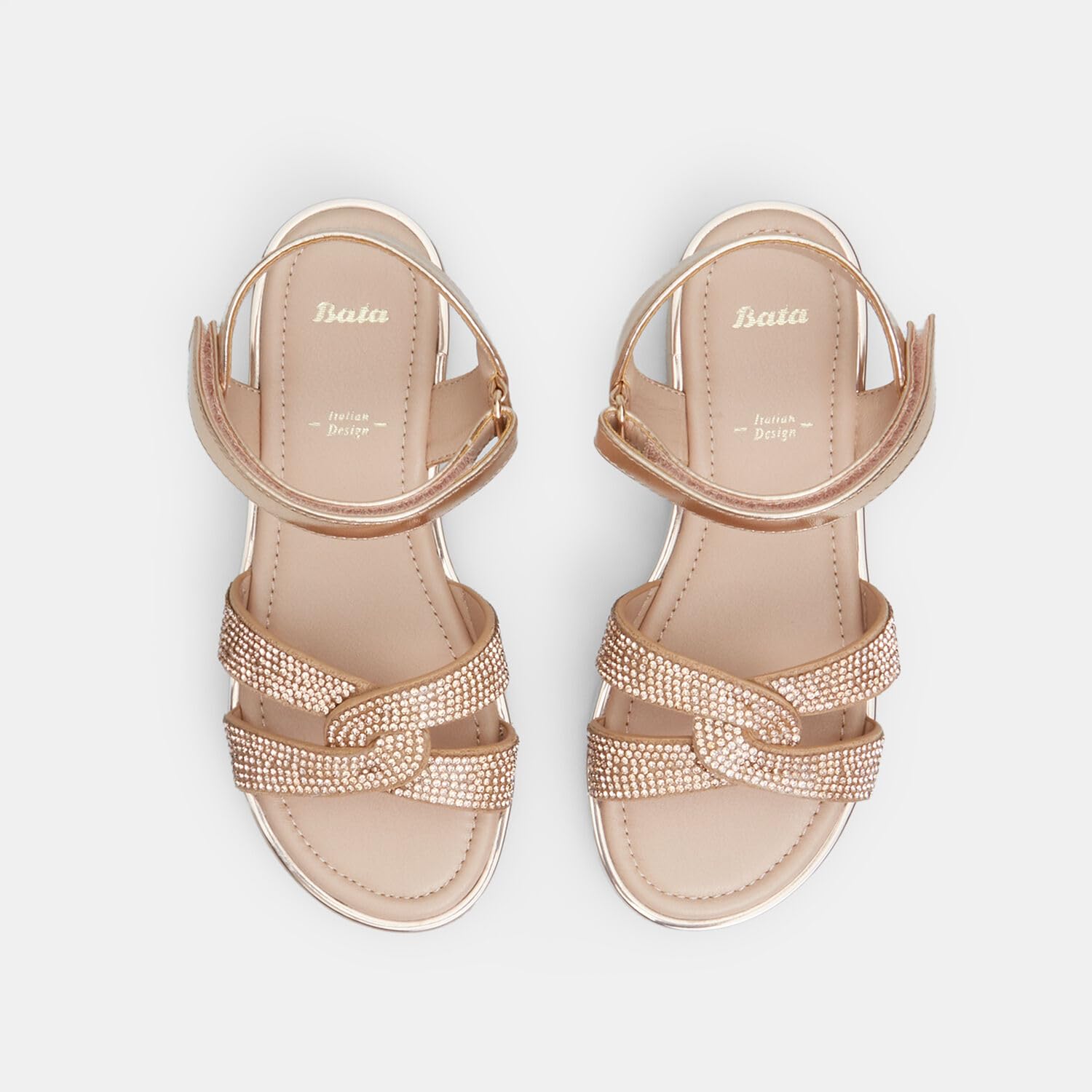 Bata Sandales Fille 31 EU Paillettes Croisées