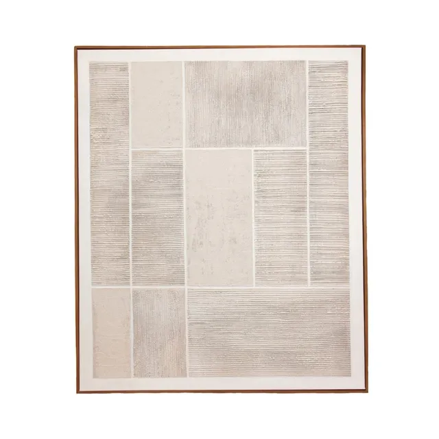 Andrea House Oslo tableau abstrait beige 80x100 cm