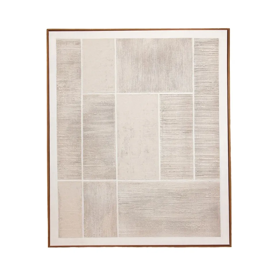 Andrea House Oslo tableau abstrait beige 80x100 cm