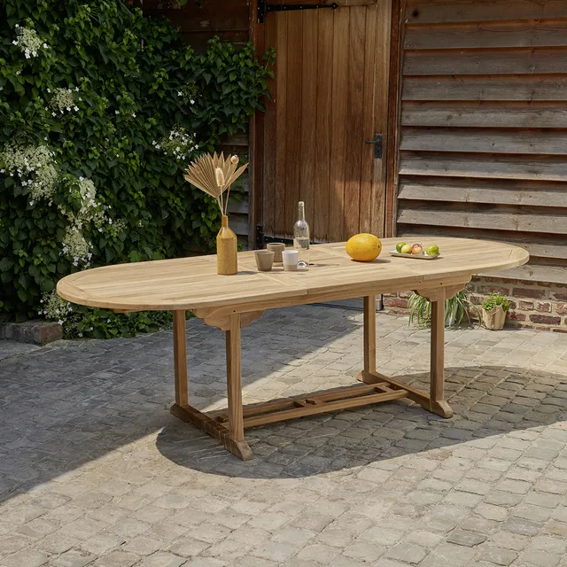 Berah Getah MIDLAND Table jardin teck ovale 8/10 pers.