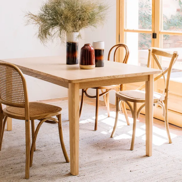 Andrea House Mueble table a manger bois beige classique